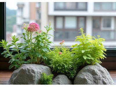 都心のベランダで育った美しい岩場の高山植物