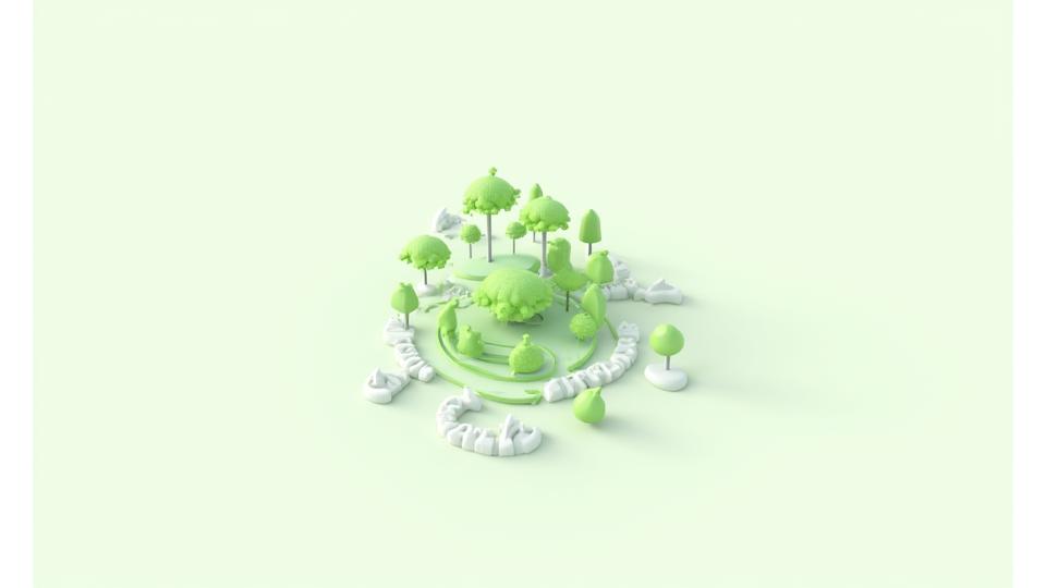 水、栄養、エネルギー、生物の循環を模式化した図